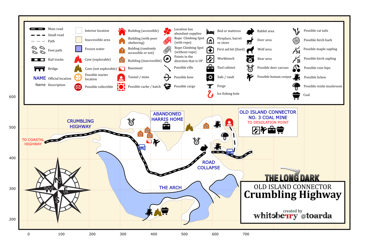 Карта разбитого шоссе the long dark - 91 фото